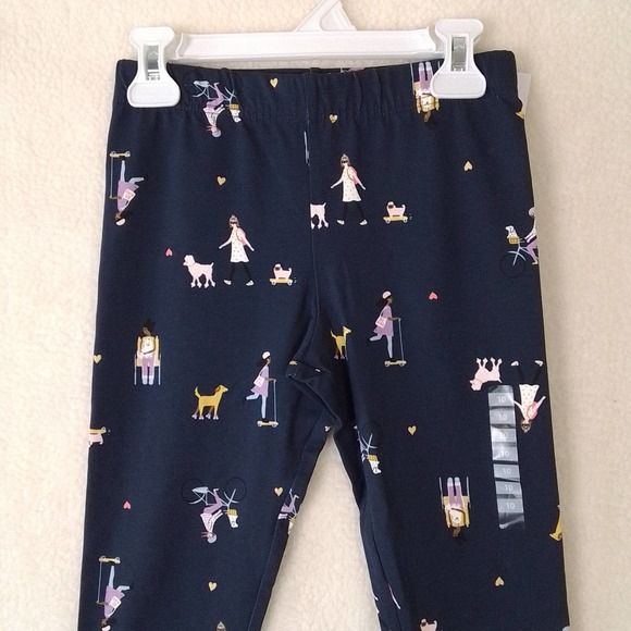 Carter's Cotton Blend Leggings Size 10 Navy "Be Kind" Graphic - Picture 3 of 11